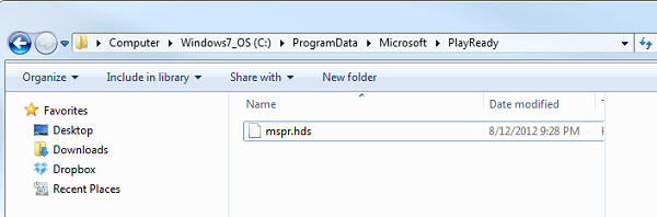 Find mspr.hds Files