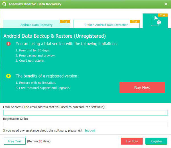 Sign in Android Backup Restore