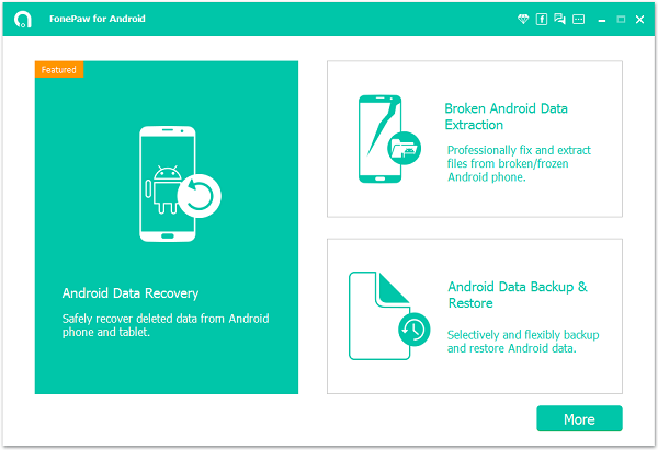 Android Data Recovery Main Page