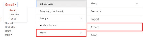 Log in Gmail and Go to Old Contacts