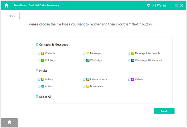 Select File Types