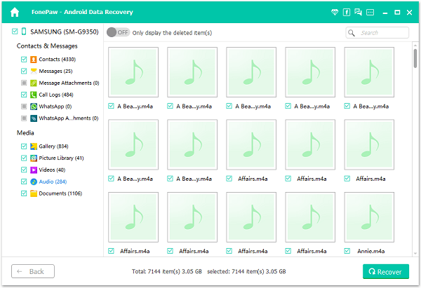 Recover Audio from Android