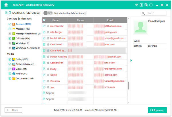 Preview and Recover Contacts from Android SIM Card