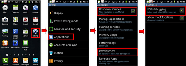 Turn on USB Debugging on Android 2.3 or Earlier