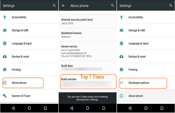 How Enable USB Debugging on Android Phone/Tablet