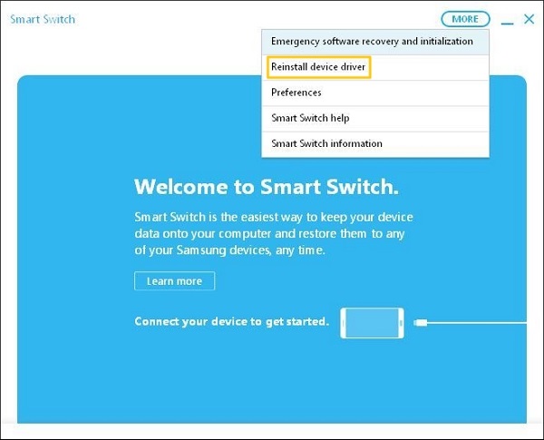Samsung Smart Switch Reinstall Device Driver