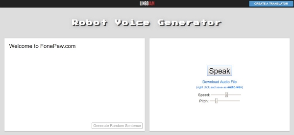Lingojam Robot Voice Download