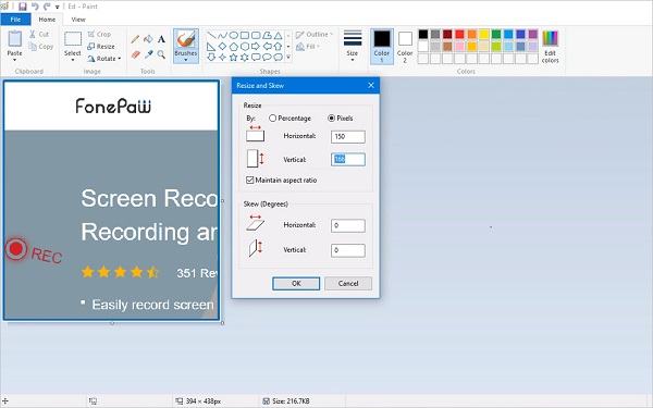 Resize Image in Paint