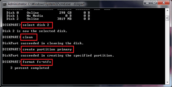 Format Drive with CMD