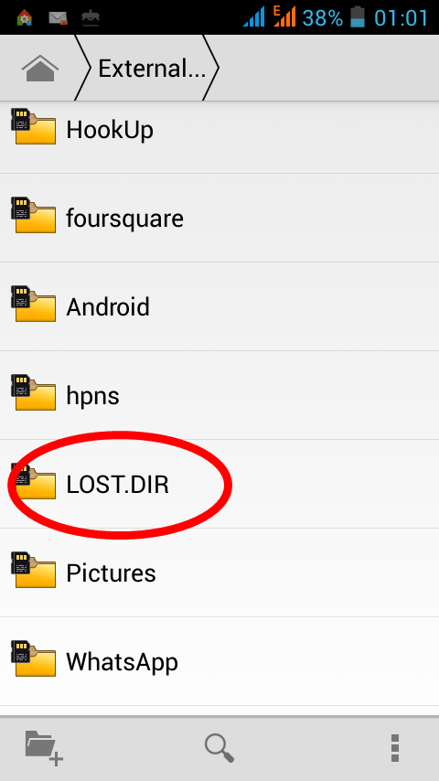 recuperar archivos LOST DIR de tarjeta SD