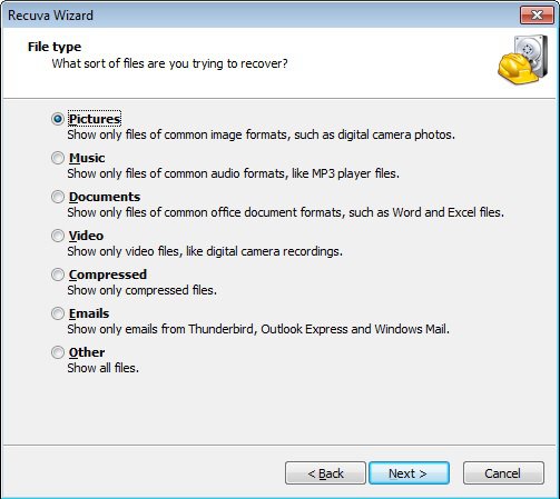 Recover Files with Recuva