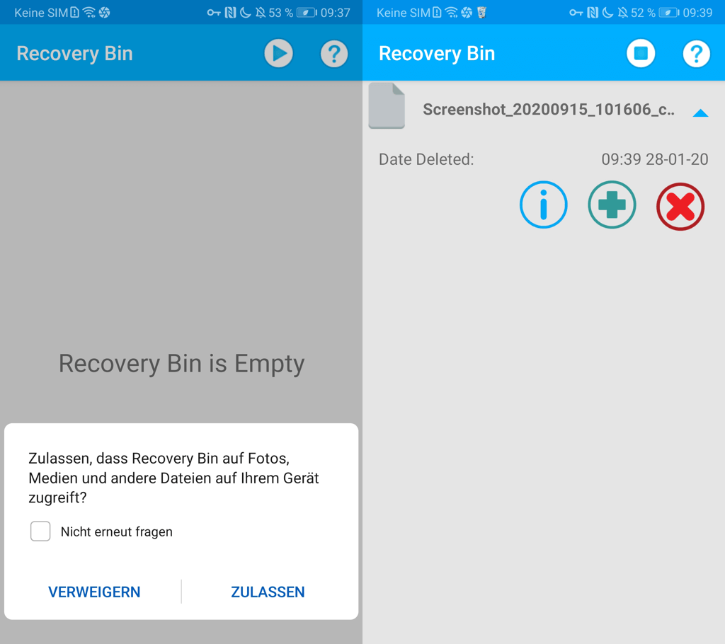 Android Papierkorb App Recycle Bin