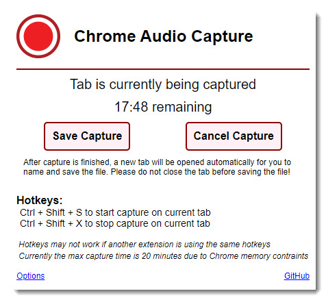 Chrome Audio Capture Plugin