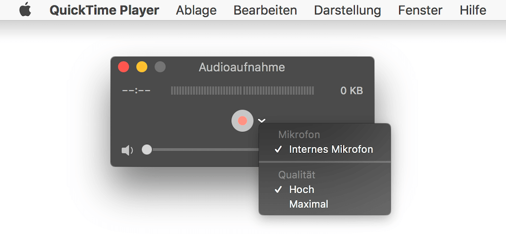 Mac Audioaufnahme einstellen