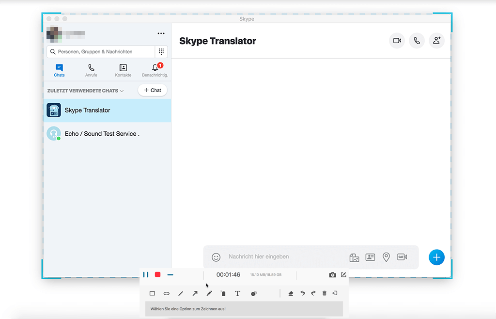 Skype Videoanruf aufnehmen Mac