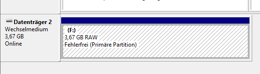 Datenträger RAW Partition