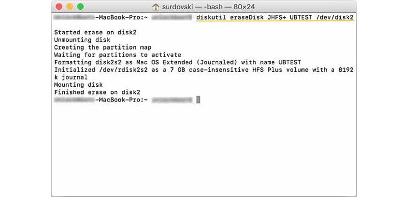 USB auf FAT32 mit Terminal auf Mac formatieren