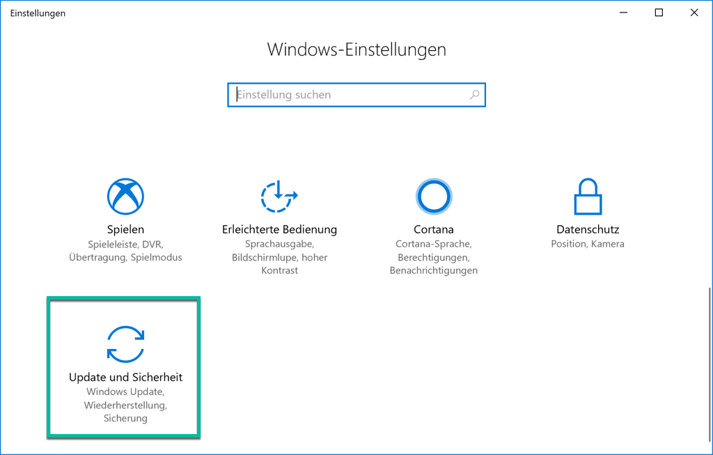 Windows 10 Update und Sicherheit