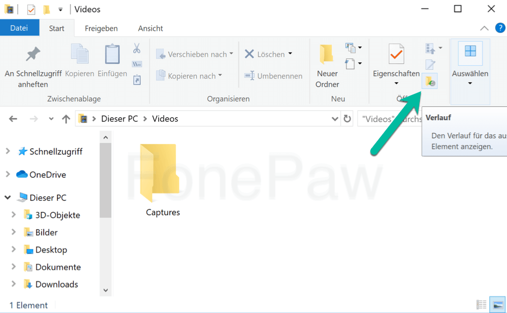 Windows Dateiversionsverlauf öffnen