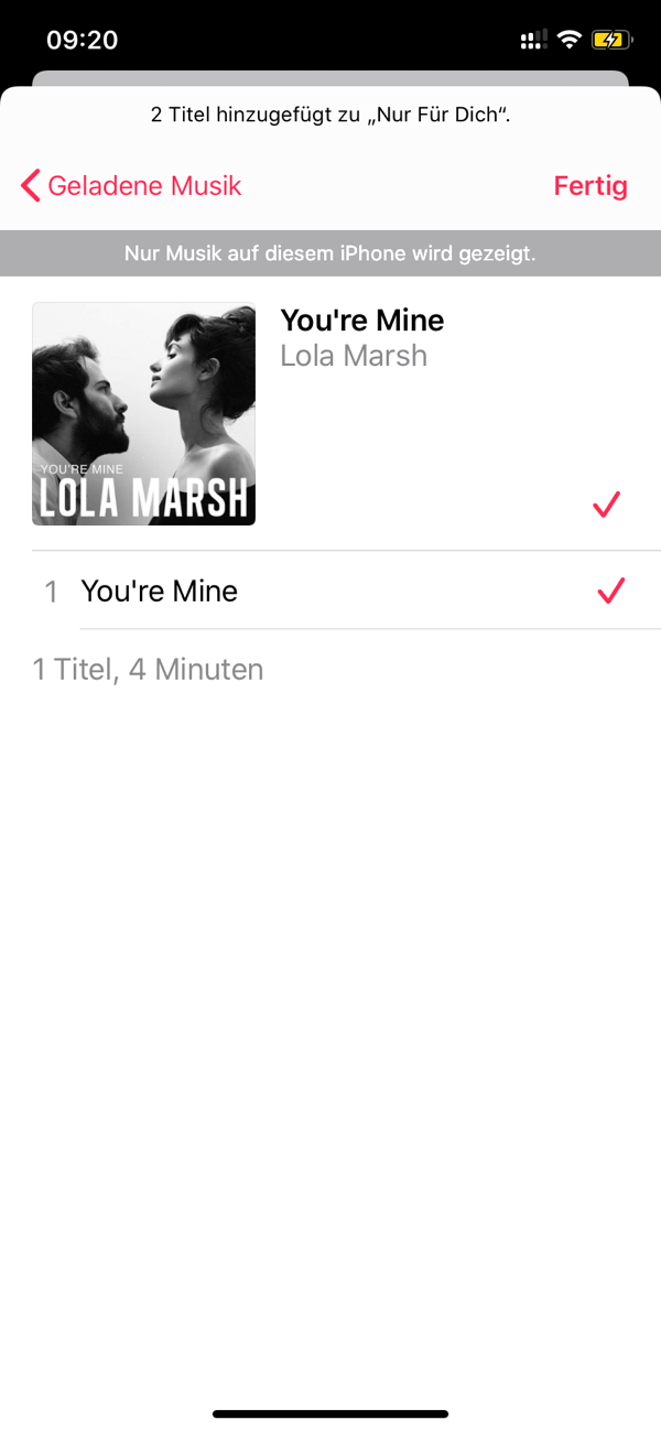 Apple Music Songs auf Playlist hinzufügen