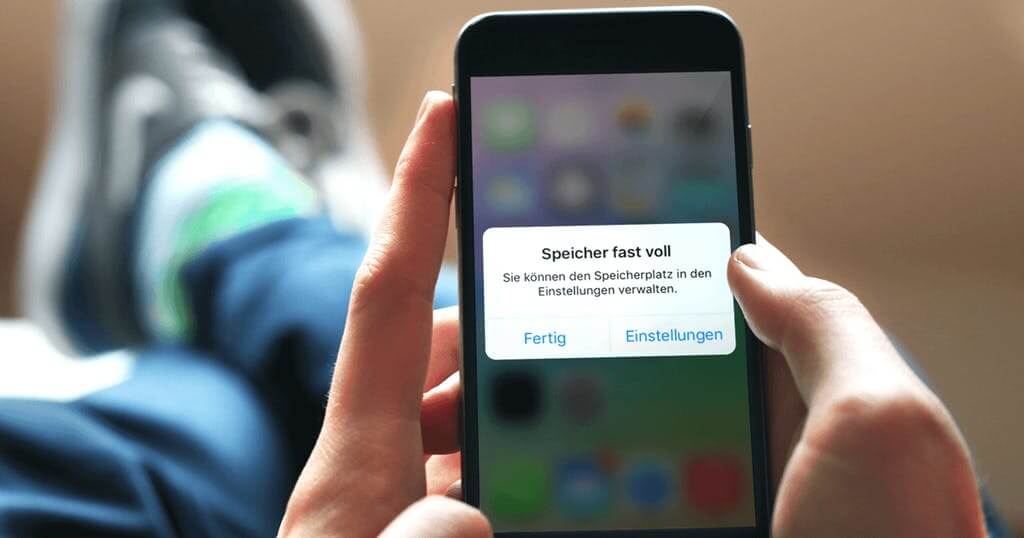 iPhone zeigt Speicher voll an, obwohl nichts drauf