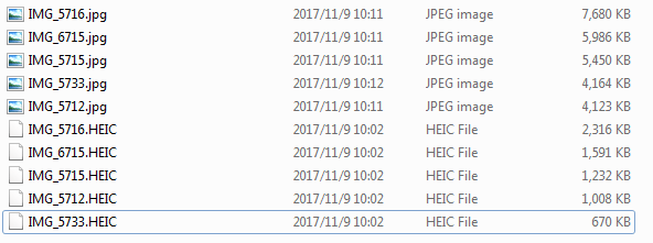 HEIC-JPG vergleichen