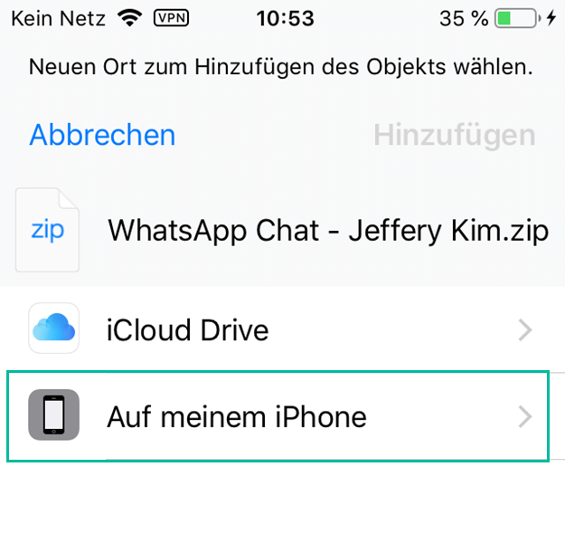 WhatsApp Chat auf meinem iPhone sichern