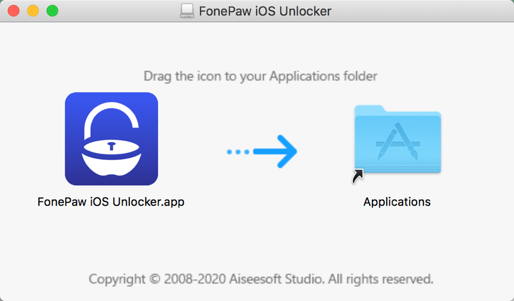 FonePaw iOS Unlocker installieren auf Mac