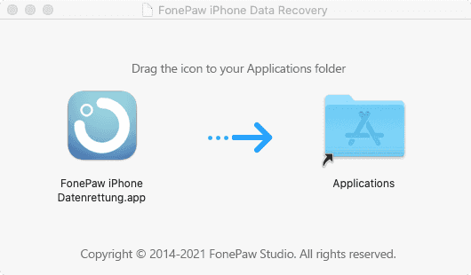 FonePaw iPhone Datenrettung installieren