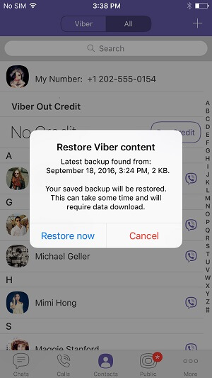 Viber-Backup auf iPhone wiederherstellen