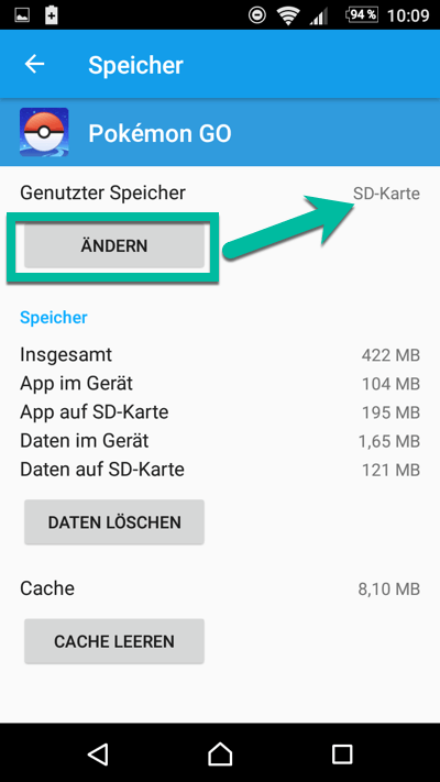 Apps auf SD-Karte verschieben Android