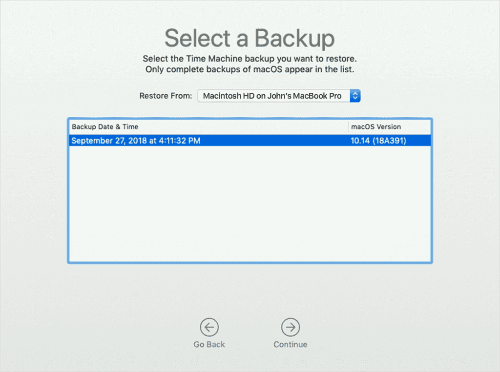 macOS aus Backup wiederherstellen
