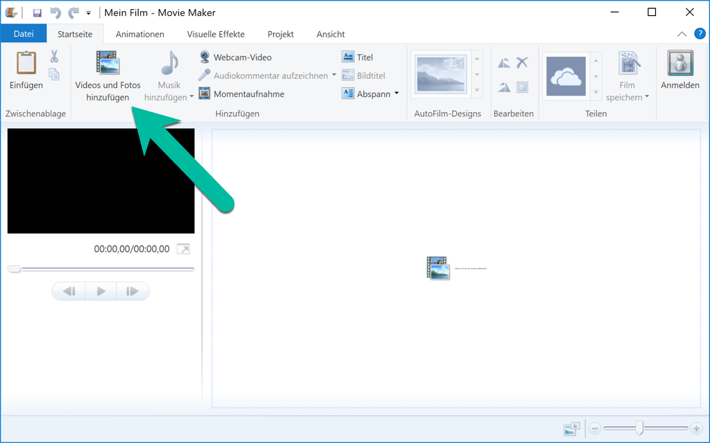 Video zu Windows Movie Maker hinzufügen
