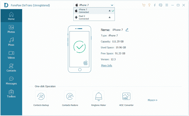 Connect Both of Android and iPhone to Computer