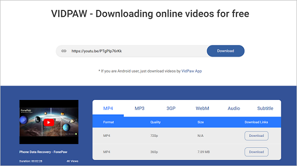 VidPaw Downloader
