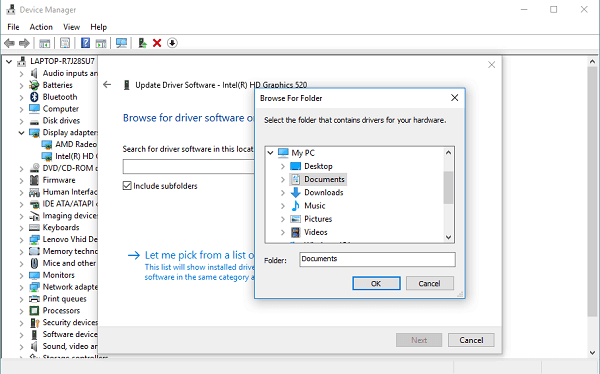 Windows 10 Select Driver