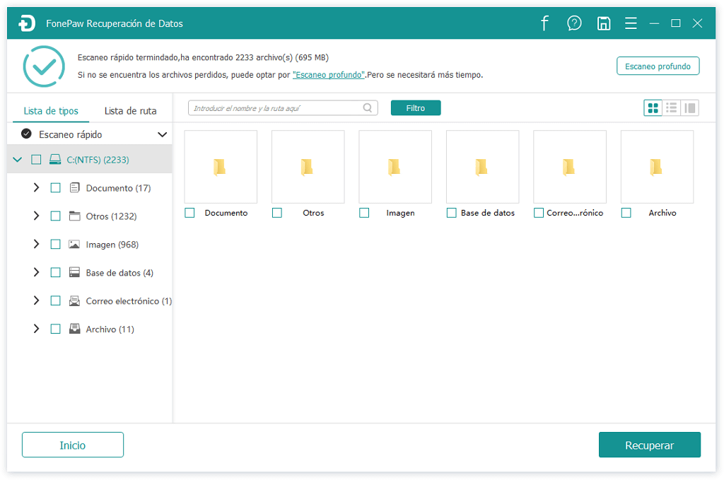 escanear para recuperar archivos PST Outlook