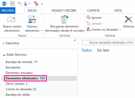 Cómo recuperar correos eliminados en Outlook y Hotmail - 3 Maneras