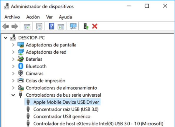 instalar Apple Mobile Device USB Driver