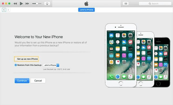 Configurar iPhone como nuevo en iTunes