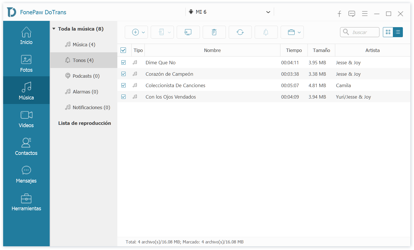 Exportar los archivos de BQ a PC