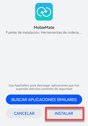 Instalar MobieMate en Android