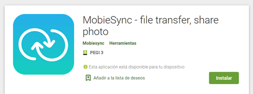 Instalar MobieSync en Google Play