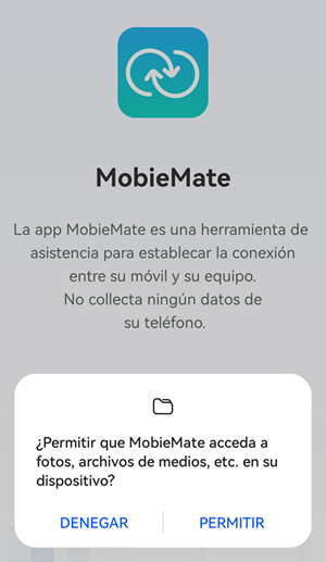 Permitir MobieMate acceder datos