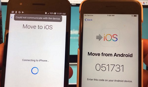 Transferir a iOS no comunica con dispositivo