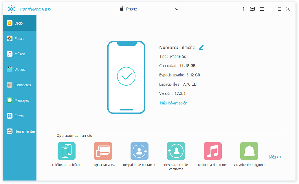 Mostrar iPhone sin Finder en Mac