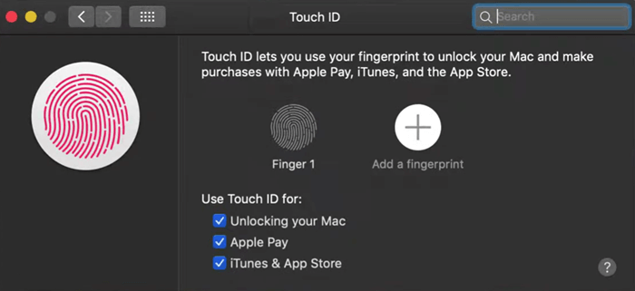 Cambiar el Touch ID en Mac