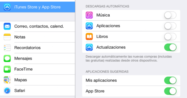 desactivar descargas automáticas en iPhone