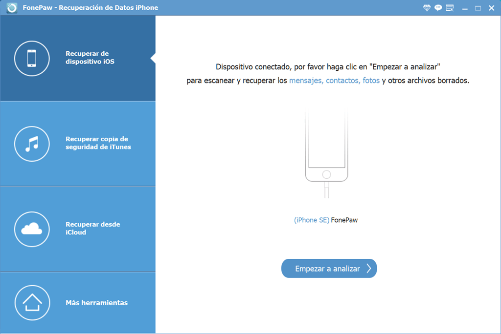 FonePaw Recuperación de Datos iPhone