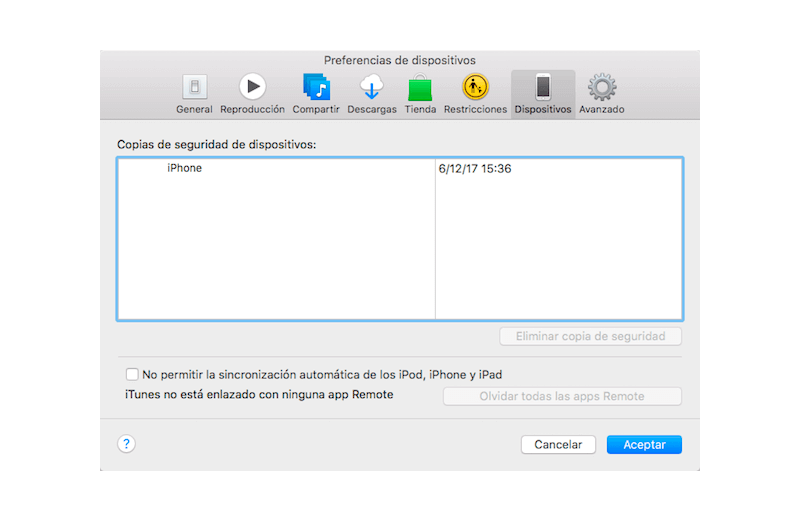 Comprobar si iTunes está encriptado